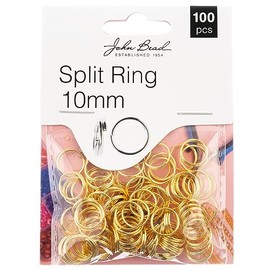 John Bead Split Ring 10mm 100 pack Gold