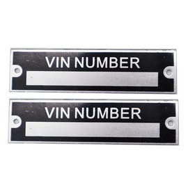 cwZhen Trailer VIN ID Plate Data TAG Blank Model Identification VIN Serial Number, Model, Date of MFG and GVWR, Tailgating id Plate for Cargo Carriers Trucks Boats (Specification3:2PCS), 95mm x 25mm