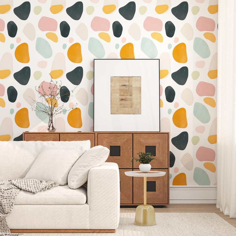 Fvlow Colorful Blocks Peel and Stick Wallpaper 17.4" x 118"