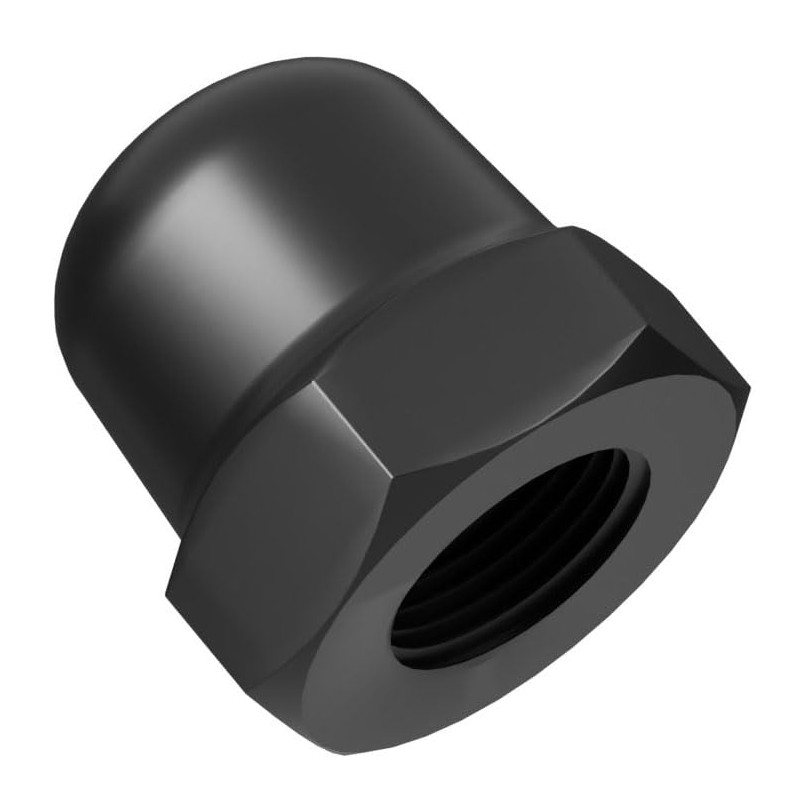 M8 Hexagon Domed Cap Nuts Fit Screws Bolts Black Zinc