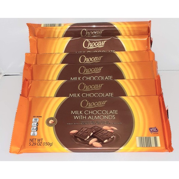 Choceur Milk Chocolate With Almonds 5.29 OZ (Pack of 6)