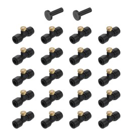 sourcing map 20Pcs Misting Nozzles Kit, 10/24 UNC 0.4mm Orifice Brass Mister Nozzle with Misting Nozzle Tees for 1/4 Inch PE PU Tubing for Outdoor Cooling System