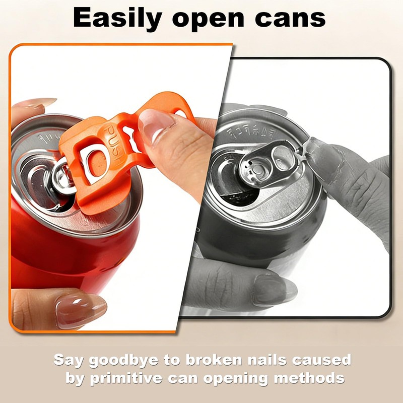 PureSphere 6 Pack Ring Pull Can Openers, Plastic, Random Multicolour