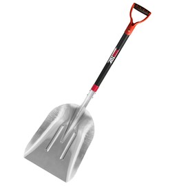 HANTOP Large Scoop Aluminium Snow Shovel for Driveway Snow Removal