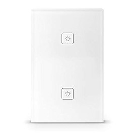Lloyd's Interruptor Inteligente de 2 Apagadores, Lloyd´s, Modelo: LC-1266, Interruptor Wifi, Compatible con Alexa y Otros Asistentes Virtuales, 100-240 V~ 50/60 Hz, 15 A, Color: Blanco