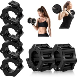 RODISHOMM Pack of 6 30 mm Dumbbell Clasps, Quick Release for Barbell, Barbell Clamp, Weight Lifting and Training, Fitness Accessories