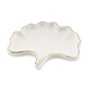 YoHyien Ceramic Soap Dish with Drainage, Ginkgo Leaf Shaped Soap