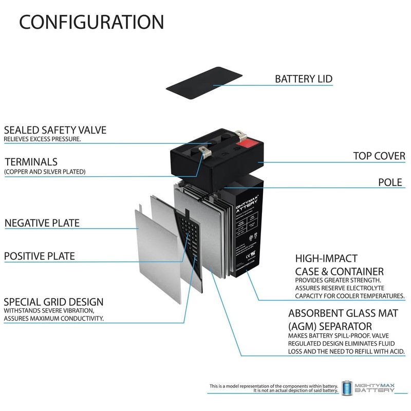 Mighty Max Battery 4 Volt 4.5 Ah SLA Battery for