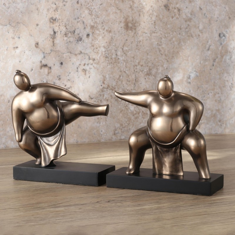 Veronese Design 4 7/8 Inch Japanese Abstract Sumo Wrestler Squat