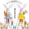 Set of 2 Easter Decorations for Home- Easter Bunny Couple