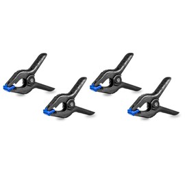 Phot-R 4pc Studio Backdrop Clips 11.5cm Clamps 5cm Grip + 3cm Pole Diameter Heavy Duty Muslin Spring Mount Background Holder Support Photo Studio Photography Workshop Tools DIY Art Crafts Hanging Pegs