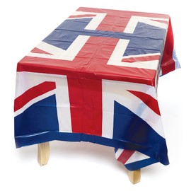 Baker Ross PJ144 Union Jack Table Covers - Pack of 2, Kings Union Jack Party Supplies and Decorations, 165 x 137 cm