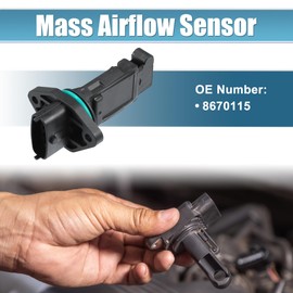 X AUTOHAUX Car Mass Air Flow Sensor Meter Automotive Air Flow Sensor Meter for Volvo S40 S60 S80 C70 V70 XC70 XC90 No.8670115 Black