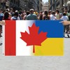 3×5 FT Canada Ukraine Flag,Large Canadian Ukrainian Friendship Decor,Double Side