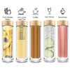 COMI Tea Bottle, 14 oz, Borosilicate Glass, Double Wall, Infuser