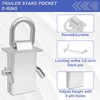 Trailer Stake Pocket D Ring 4PCS 16200lbs Heavy Duty Removable