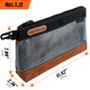 WELKINLAND 12-Inch Waxed Canvas Tool Pouches, 4PCS-Set Clear Tool Pouch,