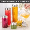 CWHHRN 8 Oz Glass Juice Bottles, 4 Pack Glass Bottles