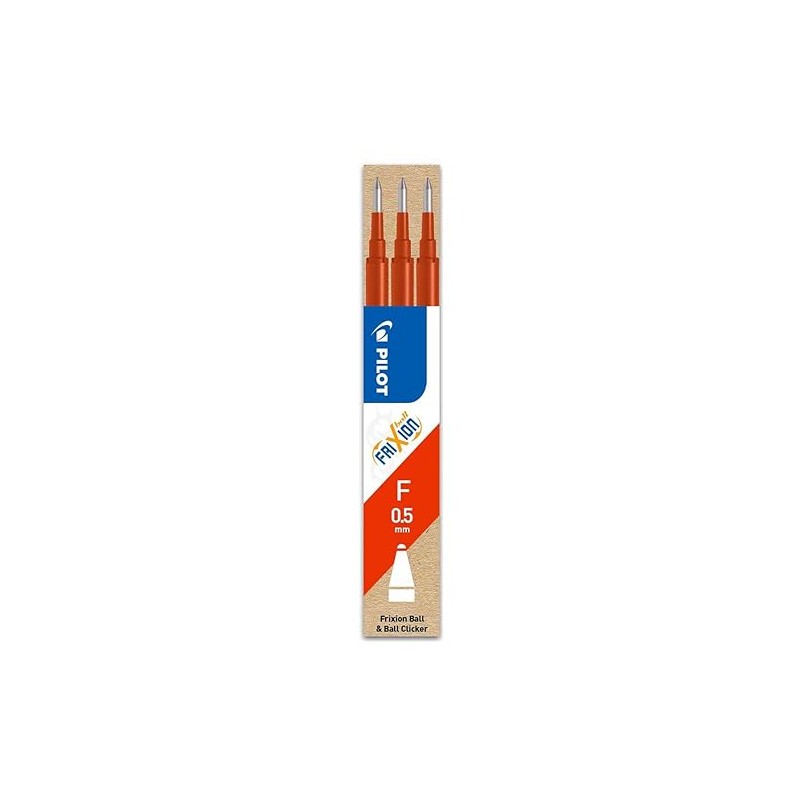 Pilot Frixion Erasable Rollerball Refill Red 0.5mm Tip (Pack of