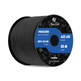 Abma Cord Paracord 3mm 3 Strands Parachute Cord 100% Nylon Rope - Max. 192kg (425lbs)
