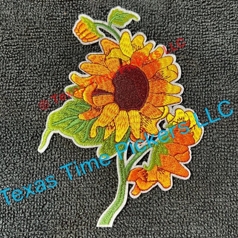 UB 🔥 BEAUTIFUL Sunflower Flower Embroidered Iron On Patch Summer