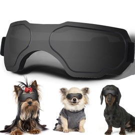 Small Dog Sunglasses, Dog Goggles with Adjustable Strap UV Protection Winproof Snowproof Dog Puppy Sunglasses, Suitable for Small Dog Pet Glasses, Dogs Eyes Protection