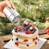 KAIYAYA 2 pieces stainless steel powder shaker, icing sugar shaker