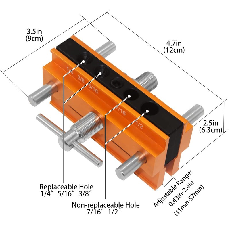 Self Centering Doweling Jig, JoyTube Drilling Guide Positioner Woodworking Doweling