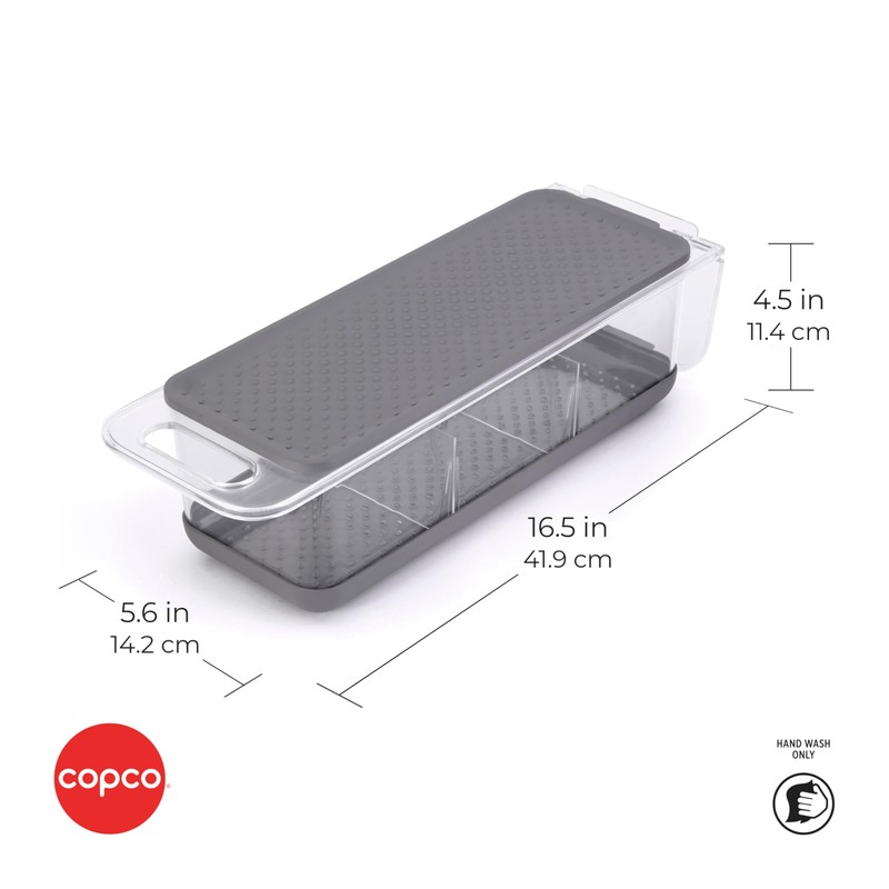 Copco Over the Sink Colander and Fridge Storage Bin with