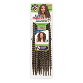Janet Collection Synthetic Hair Crochet Braids 2X Slim Mambo Twist Braid 14" (M1B/BURG)