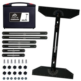Stair Tread Template Tool,Stair Tread jig,Stair Gauge,from The JSZYO Renovation System，Stair Gauge Set，framing Square，Stair gauges for framing Square (Black)