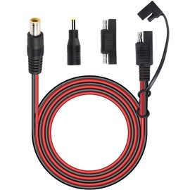 GELRHONR SAE to DC 8 mm Adapter Cable 14AWG, with DC 7909 Socket to DC 5.5 x 2.5 mm Plug Adapter, for Motorhome & Solar Generator Portable Solar Panel 1.8 m / 5.9 ft