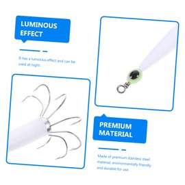 Totority Luminous Squid Hook Realistic Bionic Fish Bait for Night Fishing Lightweight Durable Fishing Tackle Enthusiasts Random Color