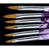 FABIYAN Set De 6 Pinceles Para Aplicación De Acriílico Uñas