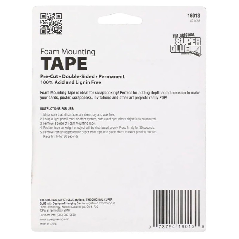 1 Roll ¾” X 6 FT Super Glue Pre-Cut Double