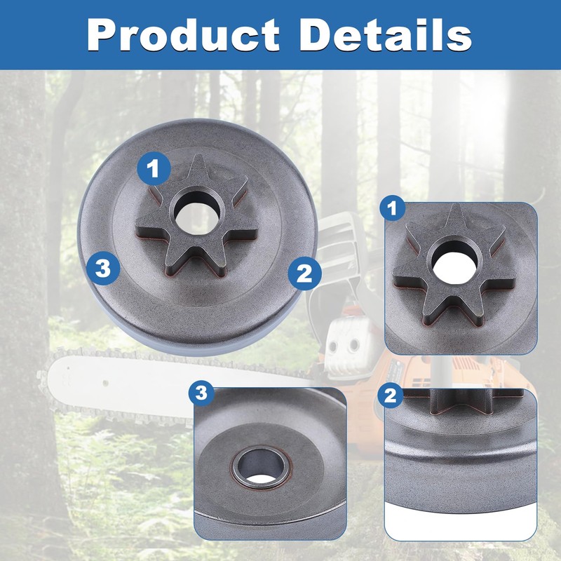 AUMEL MS271 Sprocket Clutch Drum Needle Bearing Washer E-Clip Worm