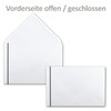 White mourning envelopes with black mourning line - 25 pieces