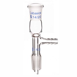 Labasics Glass Vacuum Take Off Adapter, Straight, Short Stem with 14/20 Joints