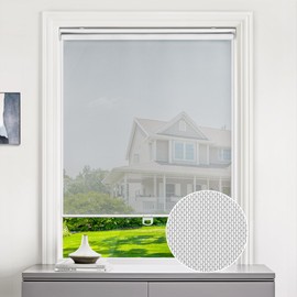 LazBlinds Cordless Roller Shades, Semi Sheer Free-Stop Light Filtering Solar Shades. UV Protection Flame Retardant Blinds for Windows. Perfect for Living Room, Bedroom and Office, 20" W x 72" H, Grey