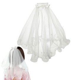 Child Veil, 1 pcs White Wedding Veil Used As Wedding Hair Accessory with Comb