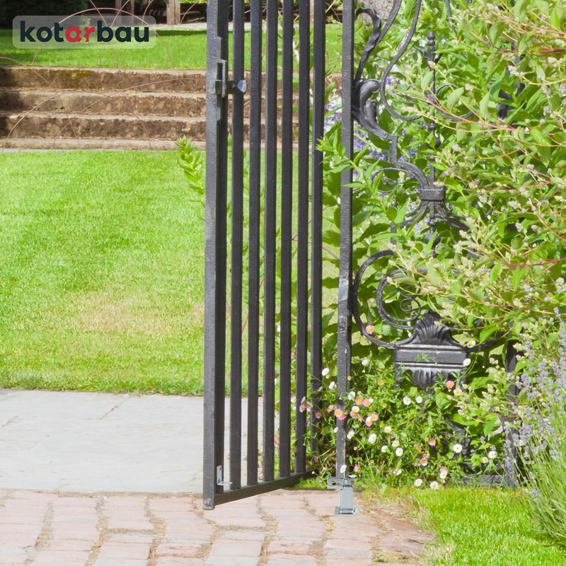 KOTARBAU® Door Stop 97 Floor Mounted Door Stop Silver Lock