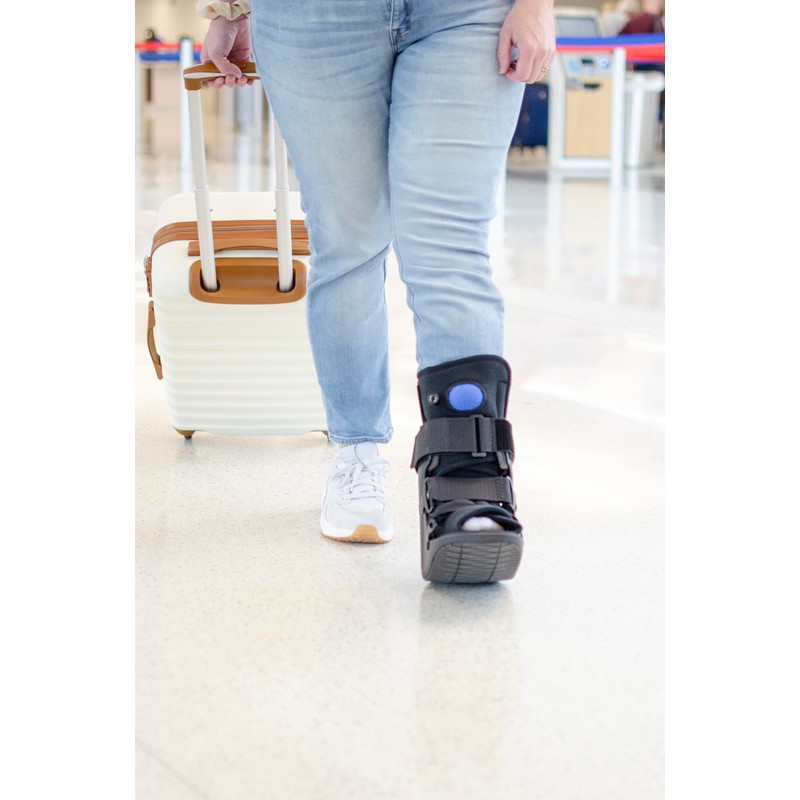 United Ortho Short Air Cam Walker Fracture Boot, Large, Black