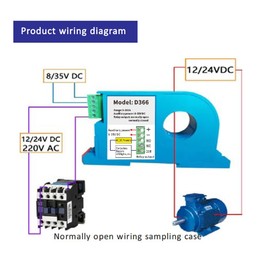 DC Current Sensing Relay Switch 0-300A Amp Sensor Monitoring Relay D366