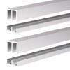 Heneymo 2 Sets Metal Sliding Door Track Set for 1/4"
