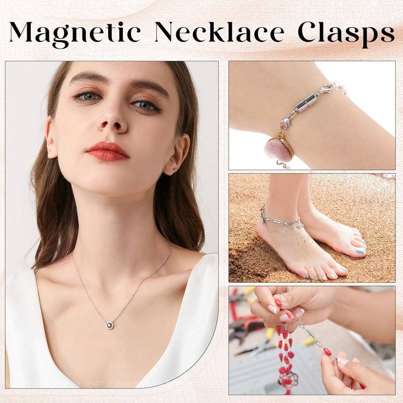 Magnetic Necklace Extender, Magnetic Necklace Clasps and Closures with Extender