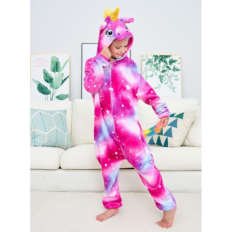 Kids Unicorn Onesie Animal Pajamas Cosplay Costume Sleepwear