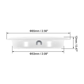 sourcing map Round Air Vents, Fit 2.09" Dia. Hole, Circle Mesh Airflow Louver for Kitchen Cabinet Shoebox Wardrobe, Stainless Steel, White Pack of 5