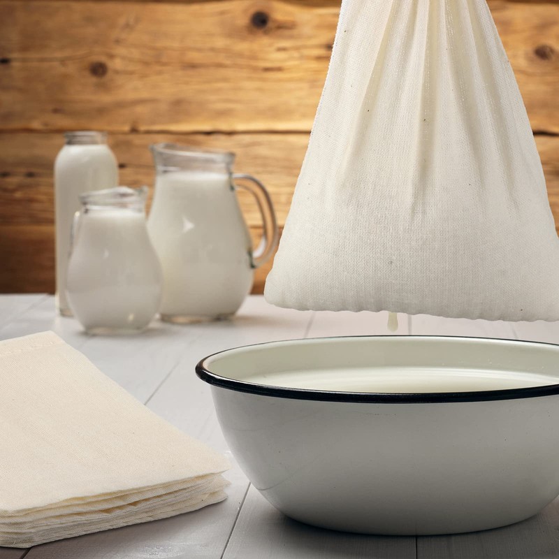 100 Pieces Cheesecloth Bags for Straining Reusable Tea Filter Bags