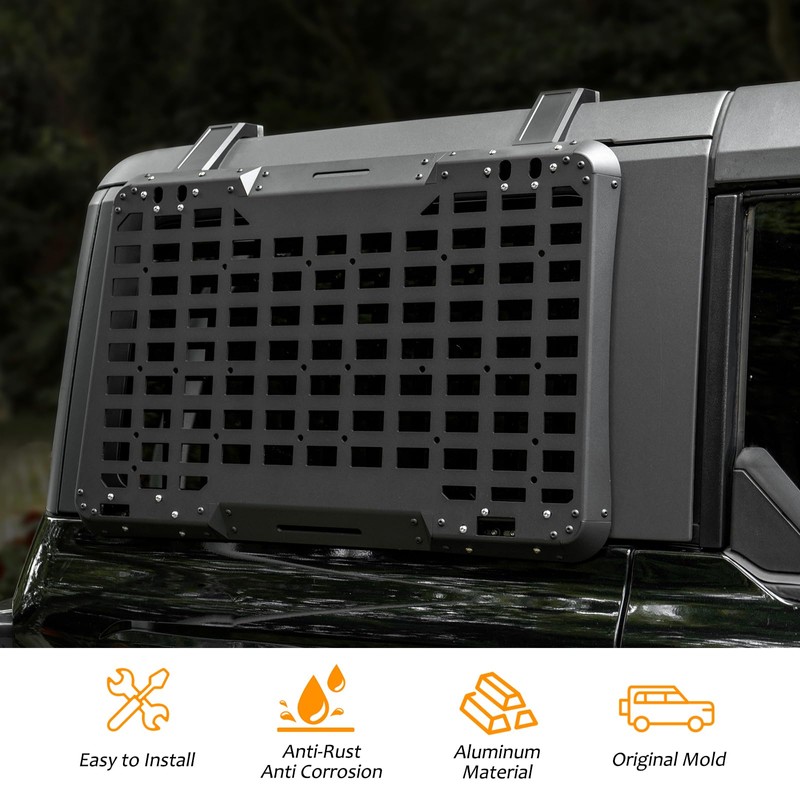 Rear Window Storage Molle Panel Flank Kit Rear Window Protective