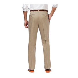 Haggar Men's Premium No Iron Khaki Classic Fit Pleat Front Casual Pant (Regular and Big & Tall Sizes), 38W x 30L